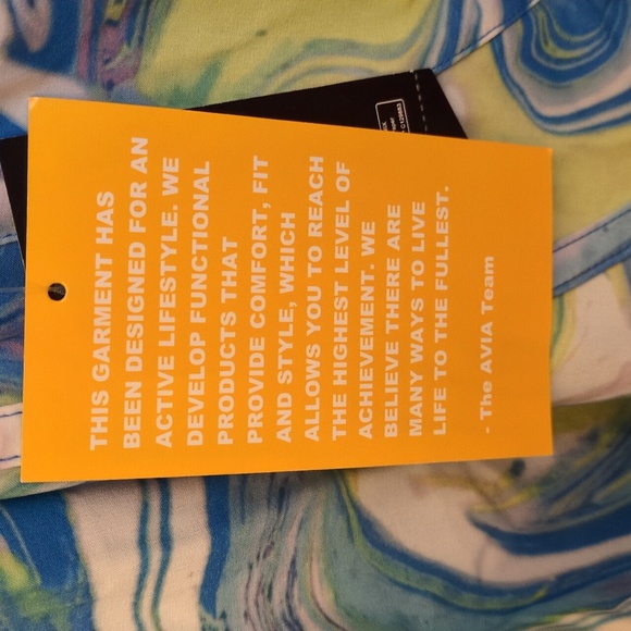 NWT XL Womens Running Short Marbled Swirl Athletic AVIA 16 18 Spandex Shorts 🩵 - Picture 13 of 16